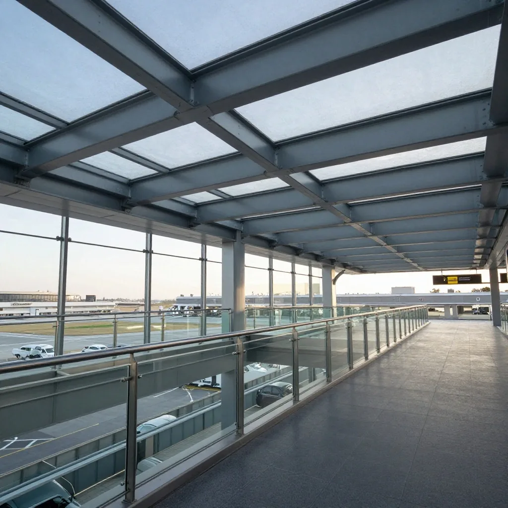 Access gantries and pedestrian link bridges connecting Sydney Airport parking structures