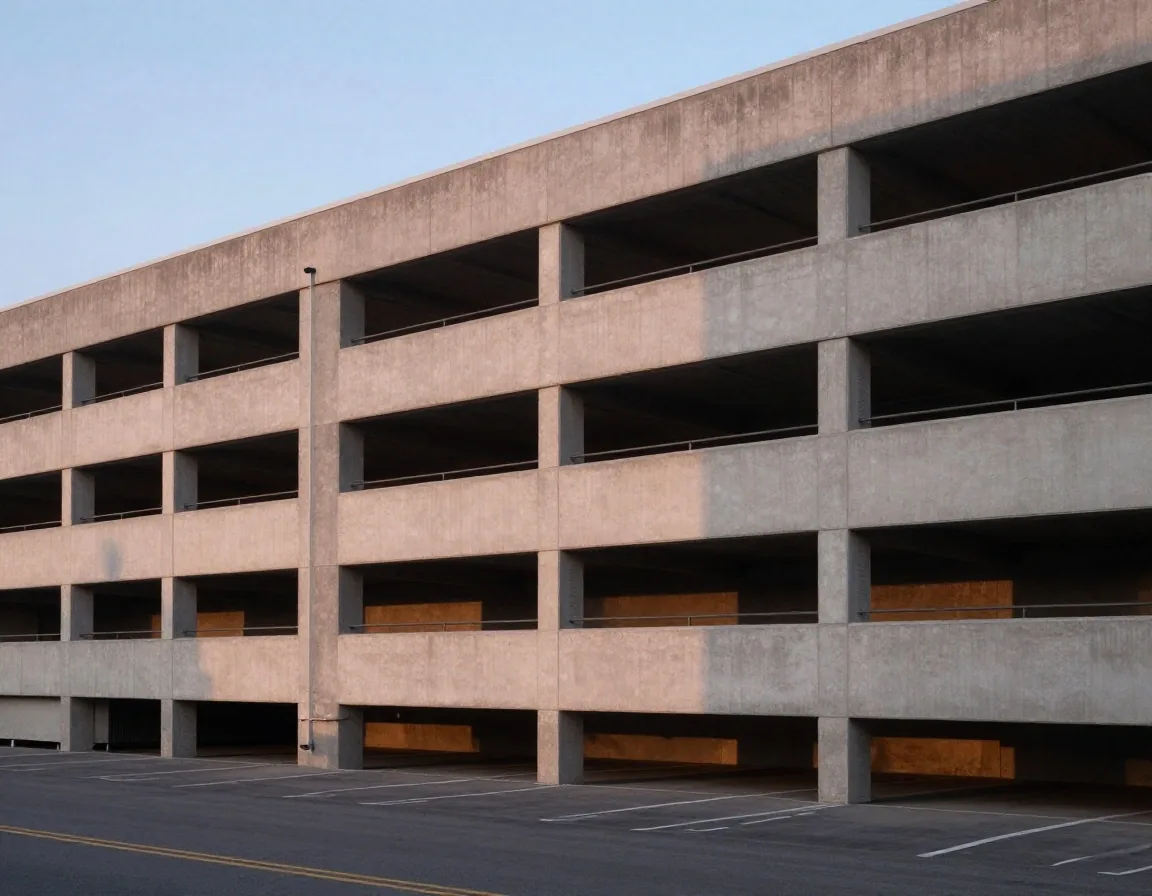 Sydney Airport terminal parking facility roadway and overhead access ramps